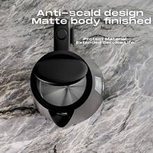 SUPERLEX 1.7L Electric Tea Kettle With Visual Water Level Display, 3000W Fast Boiling Water Kettle, Automatic Power Off When Water Is Lacking And Dry Boiling Protection Function. The Kettle Body Is Made Of PP Material With Anti-Scalding Design, Which Is Ideal For Coffee And Tea. - UK Plug(220-240V) - View 6