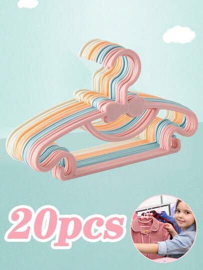 20/10 pièces Cintres multifonctionnels pour enfants, Porte-vêtements pour bébés, Séchoir de petite taille pour nourrissons, Cintres antidérapants pour vêtements de nouveau-nés, Utilisation domestique