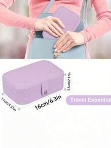 1 Stück PU-Leder wasserdichte Schmuckbox, Reise-Schmuckaufbewahrung, multifunktionaler geschichteter Schmuckorganizer, Haushaltsorganizer, Mehrzweck-Accessoire-Box, Kosmetikaufbewahrungsbox, Parfümaufbewahrungsbox, abnehmbare Schmuckausstellungsbox, mehrstöckige Schmuckbox, zum Aufbewahren von Ringen, Augenbrauenstiften, Ohrringen, Ringen, Halsketten, Augenbrauenstiften, Lippenstiften, Armbändern, ideal als Halloween-, Weihnachts-, Geburtstags-, Einschulungs- oder Herbstdekoration