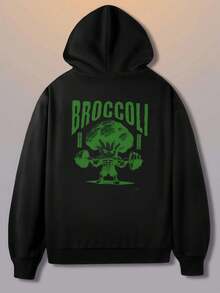 Broccoli Gym Fitness Hoodies ,Men's Double-Sided Printed Casual And Comfortable Hoodie, Casual And Versatile Coat In Autumn And Winter(1 PC)