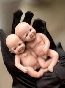 1 PC 6 Inch Super Mini Silicone Girl And Boy Super Soft Touch Painted Newborn Reborn Baby Doll Can Be Bathed In Water Best Gifts For Kids' Birthday, Festival Like Thanksgiving, Halloween And Christmas