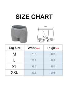Men's Underwear With Support Pouch Breathable Boxer Brief Cotton Soft Moisture-Wicking Breathable Panties With Comfort Flex Waistband - 深灰色 - 查看 3