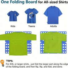 Adjustable Plastic Clothing Folding Board For Precise Shirt Folding - Multi-Hole Ergonomic Layout To Create Uniform Garments, Ultimate Home Organization Tool For Wardrobe Storage, Versatile Laundry Room Accessory With Bright Blue Folder Design, Lightweight Durable Folding Aid For Tidy Closet, Quick Laundry Prep, Space-Saving Solution For Clothes Care And Efficient Capsule Closet Management, Practical Folding Companion For Everyday Domestic Use - Multicolor - View 5