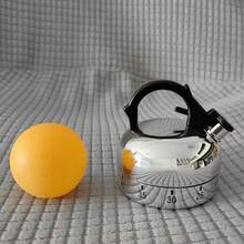 1pc/2pcs/9pcs Silver Mini Teapot Shaped Mechanical Timer, Cute & Compact Design, Free Time Setting, Loud Alarm, No Battery Needed, Suitable For Kitchen, Bedroom, Study, Workout, Etc.