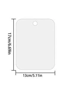 Acrylic Bathroom Mirror With Hook, Anti-Fog Polished Surface, Wall Bracket, Plastic Frame, Men's Shaving Anti-Fog, Tear Off The Protective Film Before Use, Home Mirror Sticker, Removable