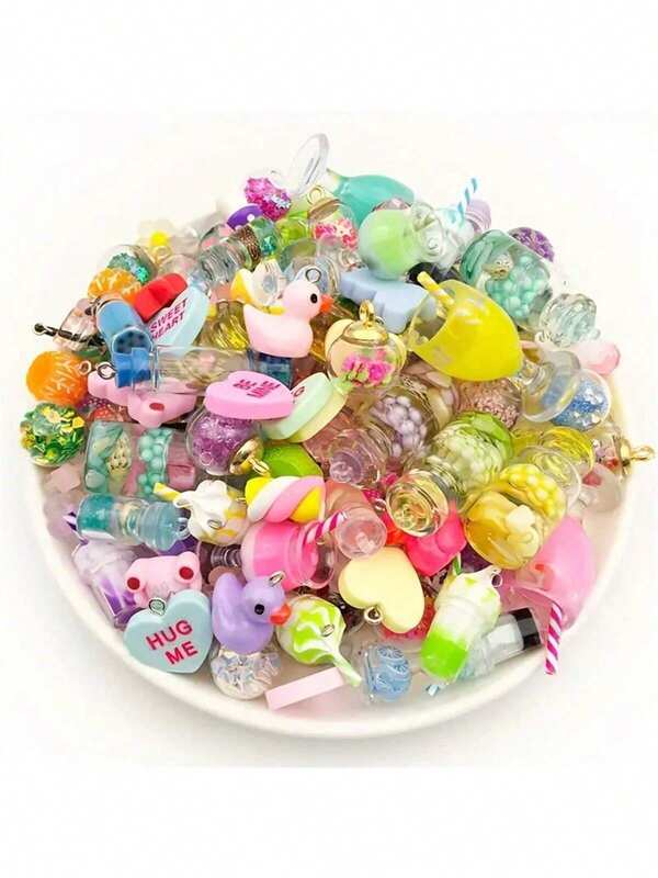5/10/20/30/50/60/80/100pcs Multi-Color Glossy Glass Beads - Transparent Jewelry Making Kit - Create Unique Necklaces, Bracelets And Earrings, Suitable For DIY Enthusiasts