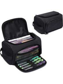 1 Pc Large Capacity Pencil Case Multifunction Student Pencil Cases Portable Big Pen Bag Case Storage Box Pen Case Gift Office School Stationery Supplies Creative Stationery Travel Bag Back To School Gifts For Boys&Girls - Multicolor - View 10