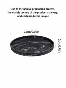 Khay phòng tắm bằng silicon 3 kích cỡ, khay trang điểm tròn, giá để đồ trên mặt bàn bếp, giá để xà phòng trang trí, khay trang trí để nước hoa, nến, cây cảnh (màu đen) - màu đen - Xem 19