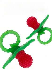 1 件硅胶婴儿牙胶玩具 - Berrybumps 舒缓婴儿牙龈疼痛 - 婴儿出牙玩具 - 免提设计 - - 易于握持的设计 - 出牙缓解奶嘴 - 水果形状/红色（部分零件可能随机）学校、学生、文具、学校用品 - 彩色 - 查看 11