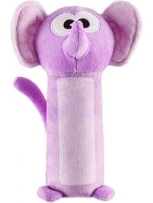 Outward Hound Bottle Bros Elephant Dog Toy, 7.9 Inch Plush Squeaky & Crackle Toy For Dogs, Interactive Fetch & Engaging Solo Play, Small, Purple - 7吋紫色大象 - 查看 1