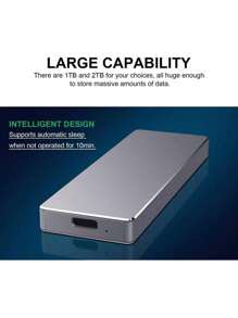 4TB/2TB Mobile SSD External Hard Drive - Ultra-Fast USB-C Portable SSD,  Ultra Large Capacity High Speed USB 3.0 Flash Drive, 2048GB, 4096GB, And 8gb Storage Options! Back To School - Mobile SSD - 查看 10