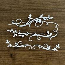 1pc Green Leaf Metal Cutting Die - Heavy Duty Scrapbooking And Card Making Die - Elegant Green Leaf Branch DIY Paper Craft, Scrapbooking Supplies, Intricate Leaf Design, Holiday Decoration - Silver - View 5