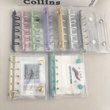 M5 活页夹 Kpop 收藏书，马卡龙 5 孔封面，DIY 10 件套，45 张网格/空白/线补充纸，活页垃圾日记本手记 - 彩色 - 查看 2