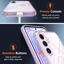 适用于 Galaxy A17 A16 A56 A06 A36 A26 的 Magsafe 磁吸充电手机壳,也适用于 Galaxy A15 A55 A14 A54 S25 Ultra S24 Ultra S23 Ultra S22 Plus S21 FE S25 FE,透明亚克力超薄保护壳,同时兼容 Apple 17/17pro/17promax/17air/16/16promax/16pro/16plus/15promax/15pro/15/14/13/12/11/Xr 系列。Apple 17 手机壳,亚克力手机壳 - 無色 - 查看 8