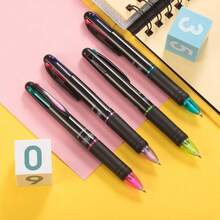 24 Pack 0.7mm 4 Color Multicolor Ballpoint Pens, 4-In-1 Multi Colored Gel Ink Retractable Ball Point Pens Gifts For School Student Office Teacher Nurse Staff Holiday Party Favors-976470 - 192 - Xem 4