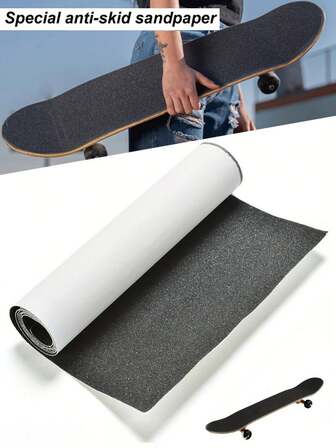 3 件套防滑滑板胶带 - 适用于滑板、长板和滑板车的防滑胶带，适用于短板、长板的砂纸胶带，适用于轮滑滑板台阶、轮椅台阶的防滑砂纸