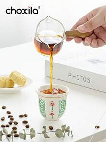 choxila 1pc Coconut Tree Pattern Ceramic Coffee Cup, Espresso Mug, Middle Eastern Arabic Cup, Tea Drinking Cup, Master's Cup, Saudi National Day Gift, Saudi Coffee Cup, 100ml – Perfect For Family Gatherings, Afternoon Tea, Camping, Bedroom, And Office Use