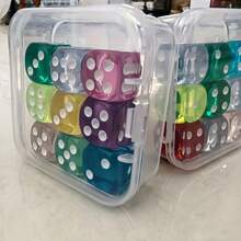 Juego de dados de colores - Cajas de almacenamiento transparentes en varios colores, perfectas para juegos de matemáticas, entusiastas de los juegos y actividades educativas - , portátiles y fáciles de organizar