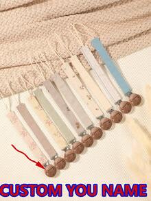 1 pieza Clip personalizado para chupete de bebé con estampado de lunares lindo, patrones personalizados para niños y niñas, clip universal para chupete de bebé - Multicolor - Ver 2