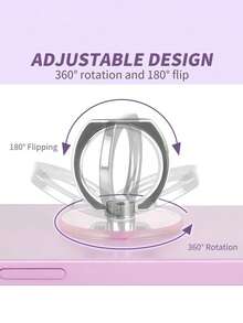1 pieza Soporte de anillo de teléfono portátil, anillo de teléfono giratorio de 360°, soporte de anillo de teléfono transparente compatible con la mayoría de teléfonos, tabletas y fundas - Multicolor - Ver 7