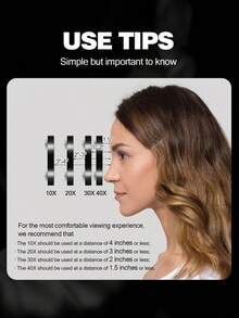 Espelho de aumento Cosmeria 50X com ventosas e pinça (1 unidade), espelho cosmético 40X com ampliação potente para maquiagem precisa e remoção de pelos da sobrancelha. Ideal para maquiagem, decoração de quarto, penteadeira, viagens, acessórios de maquiagem, espelho de mão, mini espelho, espelho compacto, espelho pequeno, presente de Natal, ferramentas de maquiagem, itens baratos, presentes para mulheres. - Multicolorido - Ver 10