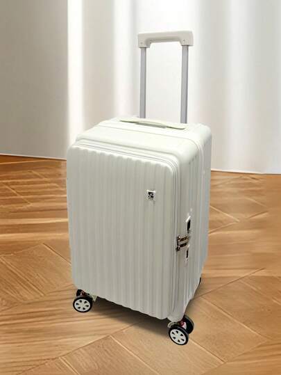 1pc 20-Inch Carry-On Luggage Suitcase, Large Capacity Alloy Material Deep Compartment, Business Travel Luggage For Men & Women, Premium Quality, Shock-Absorbing