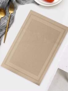 1-8pcs Rectangular Minimalist PVC Placemats, Washable, Easy To Clean, Wipe-Clean, Non-Slip, Heat-Resistant, Dining Table Mats, Sweet Reverie, Elegant Placemats, Tabletop Setting, Kitchen Dining Mat, Holiday Wedding Decor - Multicolor - View 2