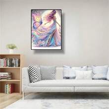 Mujeres y mariposas 5D Kit de pintura de diamantes DIY, obras de arte de bordado de diamantes hechas a mano para sala de estar, dormitorio y decoración del hogar - Kit de herramientas de diamantes completo - Multicolor - Ver 2