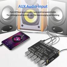 2.1CH HiFi Bluetooth5.0 Digital Power Amplifier Subwoofer Audio Amp Board Module - 黑色 - 查看 4