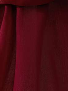 Vestido formal elegante con mangas abullonadas de malla bordada y cola para niñas jóvenes, adecuado para fiestas, cumpleaños, bailes escolares, sin diadema