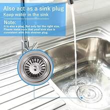 1pc Upgraded Kitchen Sink Strainer, Stainless Steel Sink Drain Filter Replacement, For Food/Hair Catcher - Fits UK Sink Hole Diameter (84mm)