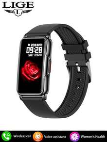 LIGE 智能手表/睡眠监测器、健身追踪器、运动模式、步数卡路里计数器、活动、健康追踪器 IP67 防水、来电和信息通知 - 1 Set - 查看 13