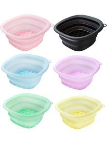 1pc Home Ice Basin Facial Ice Care Silicone Outdoor Foldable Basin Beauty Device Ice Bathtub,Travel Silicone Facial Bowl For Face Ice Bath,Face Bowl For Ice With Built-In Ice Tray,Collapsible Silicone Facial Ice Bath Bowl For Cold Plunge Therapy, Skin Tightening & Acne Relief,Portable Spa Tool Portable Foldable Wash Basin For Daily Home Morning For Home & Travel - Multicolor - View 3