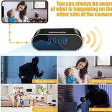 1080P HD WFi Camera Clock 32GB Card, Night Vision, Motion Detection, Loop Recording, 2.4GHz WiFi Connection, Remote Real-Time View, Great For Home, Office, Warehouse Monitoring - Black - View 5
