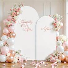 2 pezzi/Set Sfondo in tessuto elasticizzato a forma di arco, adatto per decorazioni per compleanni, archi per matrimoni, decorazioni per feste, decorazioni per cornici ad arco (solo sfondo in tessuto, senza cornice ad arco), sfondo ad arco perfetto per cerimonie di matrimonio in giardino e all'aperto, decorazioni per feste di compleanno (2m+2.2m/1.8m+2.2m)