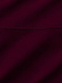 Damen Oversize Shorts mit hoher Taille, einfarbig, Lässig Fitness - Bordeaux - Übersicht 6