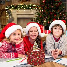 红色底座圣诞拉钱惊喜盒，圣诞树拉环，拉出圣诞惊喜，充满经典节日元素的创意礼物，彰显红色风格与互动惊喜