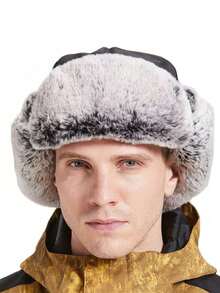 1 Piece Winter Warm Bomber Hat For Men Women Snow Cap Faux Fur  Ushanka Trapper Hats With Earflaps For Outdoor Hunting Skiing