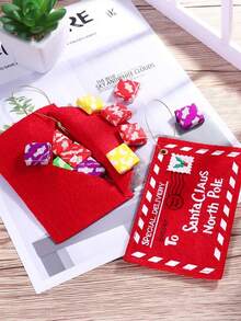 3 Stück Weihnachtsbrief-Umschlag an den Weihnachtsmann, Süßigkeitentüte, Geldkartenhalter, Weihnachtsbaum-Ornament, geeignet für Raumdekoration, Heimdekoration, Geburtstagsdekorationen, Weihnachten, Weihnachtsdekoration, Weihnachtsdekoration Zuhause, Weihnachtsgeschenke, Geburtstagsaccessoires