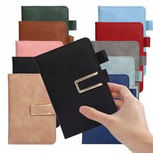 A6/200 Seiten Notizbuch mit PU Vintage Einband, U-förmiger Schnalle, Stifthalter, Softcover, Lesezeichen, geeignet für Büro, Zuhause, Schule mit personalisiertem Softcover und Lesezeichen - perfekt für Geschäftstreffen und Collegeleben