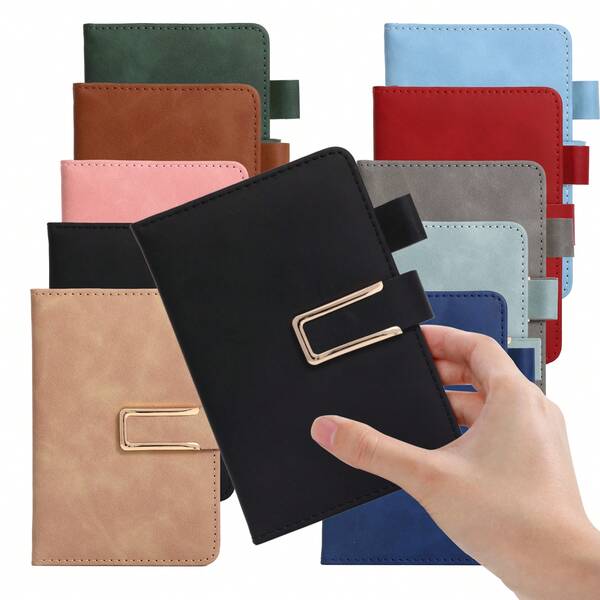 Caderno com Capa de PU Vintage, 200 Páginas, Tamanho A6, com Fivela em U, Suporte para Caneta, Capa Macia, Marcador de Página, Adequado para Negócios, Casa, Escola, com Capa Macia e Marcador de Página Personalizados - Perfeito para Reuniões de Negócios e Vida Universitária