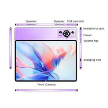 Tablet UXD A5 Android 15, Pantalla IPS de 10,1", 16GB+512GB (ampliable hasta 1TB), 4G LTE/WiFi, Octa-Core, 6000mAh, con Teclado, Ratón, Lápiz, Funda y más - Morado - Ver 6
