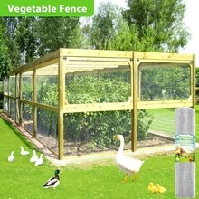 16 In X 118In Heavy Duty Wire Mesh Roll - Square Chicken Mesh Fence Net Roll, Suitable For Elevated Garden Bed Plant Support, Animal Poultry Mesh Cage Fence, Hot Dip Galvanized Metal Hardware Cloth For Outdoor Fencing - Bạc - Xem 5