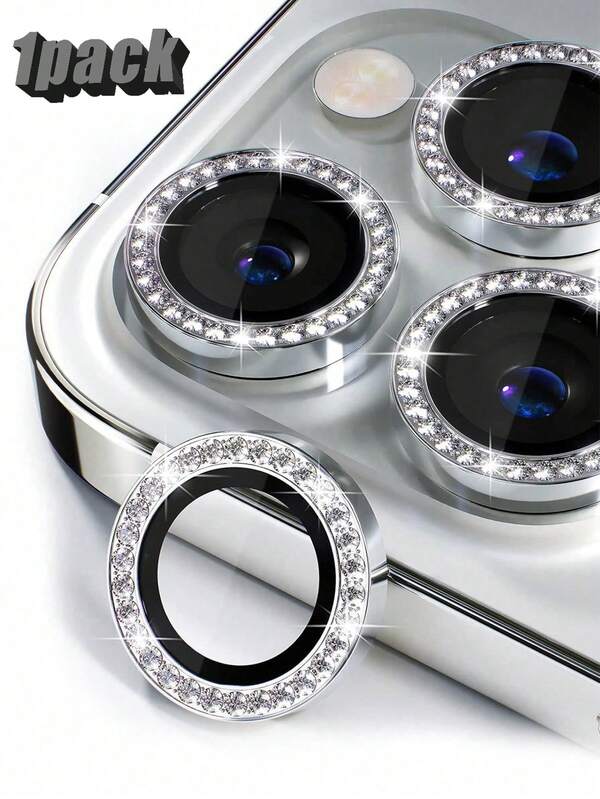 1 Pack, Compatible With IPhone 11 And Above Models, Suitable For IPhone 15 Pro Max, Diamond Lens Film, Lens Protection Ring/Case, Tempered Glass [Anti-Scratch], Metal Single Ring Camera Screen Protector, Lens Film, Lens Cover, Lens Protection Ring, Compatible With IPhone 11/12/13/14/15/16/16 Plus/16 Pro/16 Pro Max, 17/17 Air/17 Pro/17 Pro Max Full Series