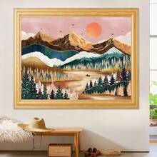 Local Shipping 2025 New   Black And White Tapestry Starry Night Mountain Tapestries For Bedroom Aesthetic Moon And Stars Tapastry's Wall Hanging Dark Nature Forest Wall Tapestry For Living Room Dorm (48'' * 36'') - Multi Color - View 8