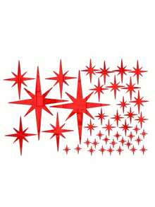42 piezas Pegatinas de espejo en forma de estrella, pegatinas de pared de espejo acrílico cúbico removible para decoración del hogar, sala de estar, dormitorio, fondo de pared DIY, autoadhesivas, decoraciones para fiestas, decoración del hogar, decoración de habitación DIY, decoración de dormitorio
