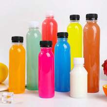 1 buc sticlă transparentă din plastic, sticlă goală de apă minerală, sticlă de băuturi, sticlă de ceai cu lapte la pachet, sticlă de suc pentru influenceri, sticlă multifuncțională (capac de sticlă aleatoriu) - Multicolor - Vizualizare 10