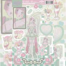 Cute Cartoon Girl Decorative Sticker Roll - DIY Decorative Tape, Suitable For Scrapbooks, Diaries And Crafts, With Adorable Cartoon Girl Characters, Self-Adhesive Decorative Stickers, Scrapbook Decorative Stickers, Cute Style Doodle Stickers - Multicolor - View 9