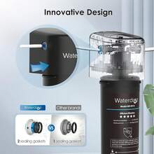 Waterdrop 10UB Undersink Water Filter System With Dedicated Faucet, NSF/ANSI 42 Certified, 30,000 Liter Water Filter Drinking Water, Reduces 99.99% Of Lead, Chlorine, And Bad Taste - 黑色 - 查看 7