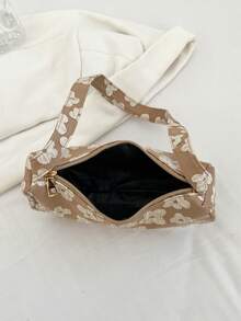 2025春夏新款轻薄面料单肩包，时尚简约休闲腋下包，白色纯色小手提包，适合日常使用、约会、送礼，适合年轻女性、大学生、上班族 - 彩色 - 查看 6